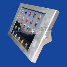 Ipad Security Kiosk Enclosure With Height Adjustable Rotatable Bracket For Floor