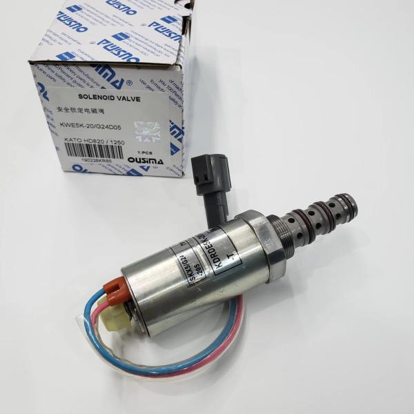OUSIMA KWE5K-20 G24D05 Hydraulic Pump Solenoid Valve Excavator Solenoids For Kato HD82/1250