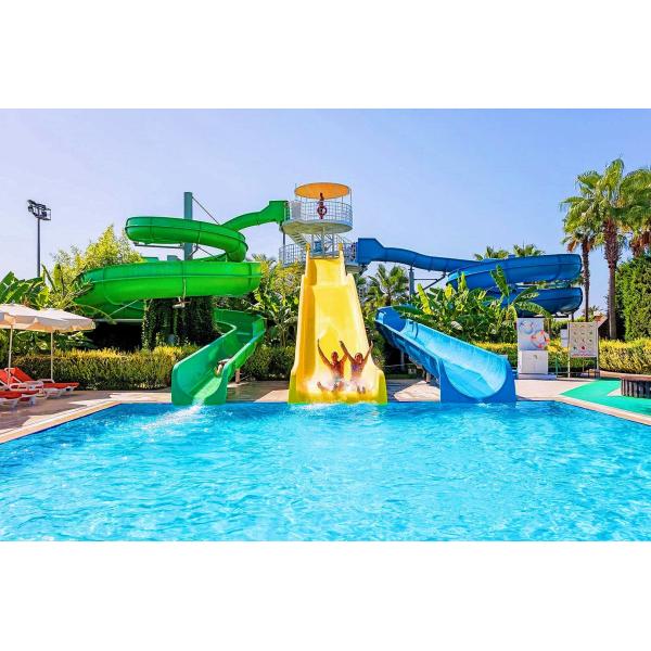 Outdoor Children Aqua Amusement Park Swimming Pool Fiberglass Water Slide Manufacturer
