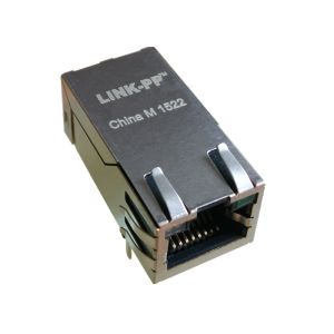 Quality 0826-1L1T-43-F Gigabit Magnetic RJ45 Jack 12 Cores Tab-Up 1Port 1000 Base-T for sale