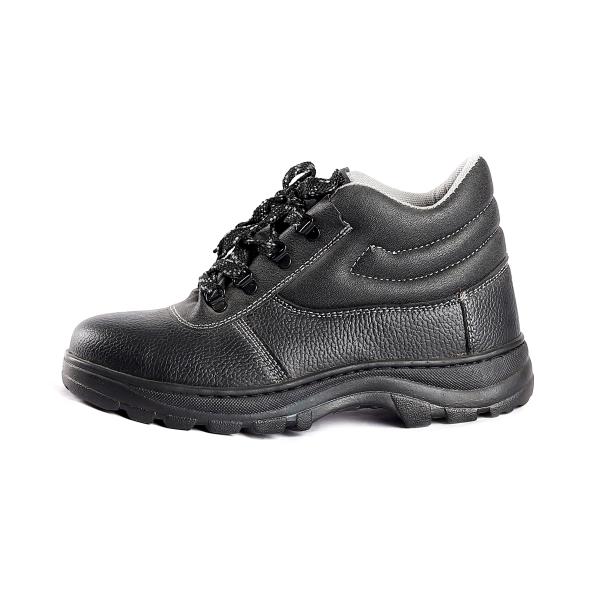 Anti Smash Slip Resistant Middle Cut Safety Shoes Leather Material Additional Features