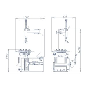 Swing arm used big four tire changer for garage