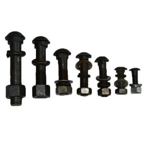 Black Railway Track Fasteners , Fish Tail Bolt M6 M100 Specification