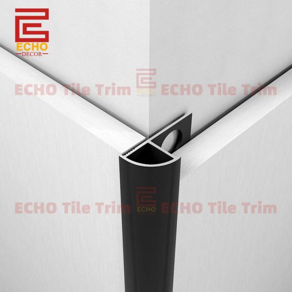 Black Tile Edging 3 4 Quadrant Round Edge Tile Trim For Wall Ceramic