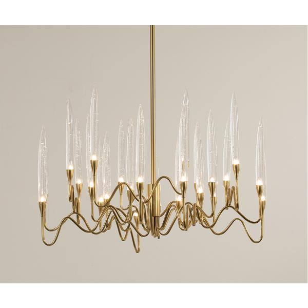 Luxury large gold chandelier Lighting Living Room Led Shop European Candle Chandelier(WH-CY-187)