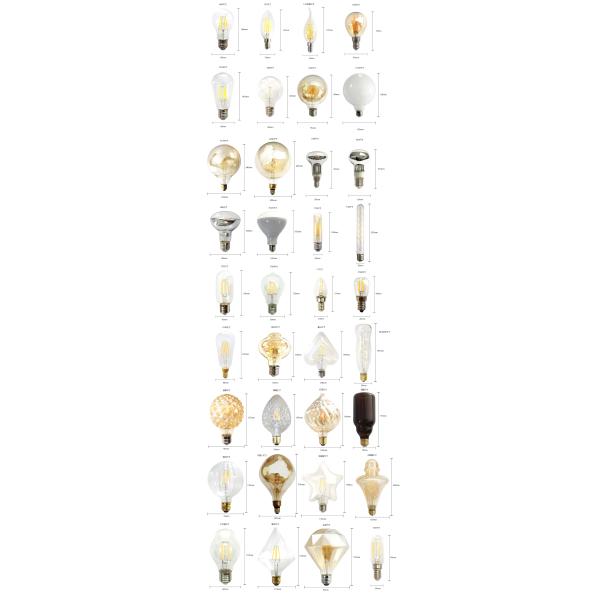 A60 filament bulb,filament lamp A60,g45,g95,g90 ST64,g80,c35,g45,g125,R50,R63,G200,ST60,T30,ST64,ST26,ST48