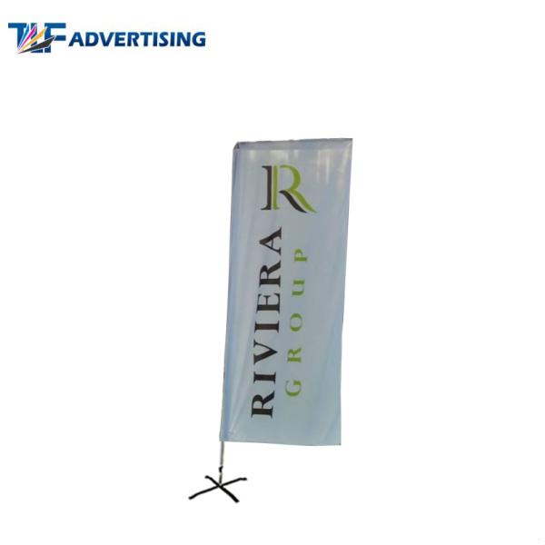 Attractive Racing Custom Advertising Banners 7 Foot Wind Resistant Colorful Portable