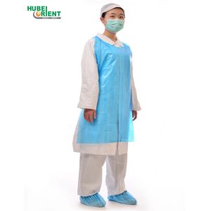Disposable Safety Non Stimulating PE kitchen apron Without Sleeves