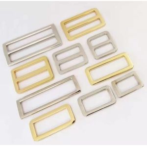 Alalamu Heavy Duty Metal Rings Antiwear Rectangular Slide Adjuster Buckle