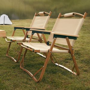 China Best Backpacking lightweight folding chair Collapsible Khaki Small Aluminum on sale