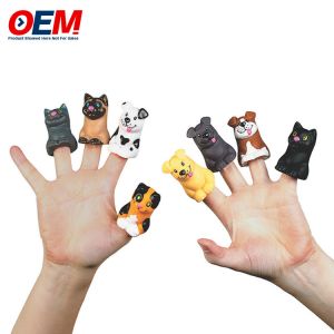 Customized Plastic Animal Dinosaur Finger Toys OEM PVC Toys Made Silicone Kid