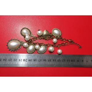 2013 new artificial metal casting jewelry multiple beaded charms teardrop pearl