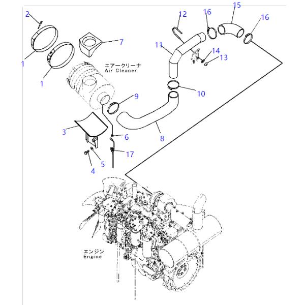 20Y-62-53410 20Y6253410 Hose KOMATSU Excavator Spare Parts For PC400LC-8