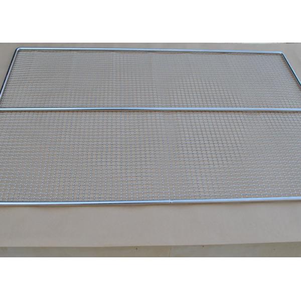 Buy 40*30cm Weave Style Barbecue Wire Mesh Stainless Steel Baking Plate For BBQ at wholesale prices