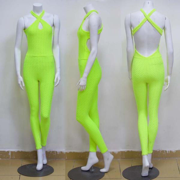 Wholesale Hot Sexy Women Girls Gym Workout Wear Sports One-piece Body Stocking Yoga Pants Sets