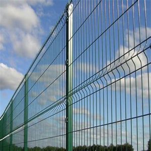 Curvy 3D Triangle Galvanized Welded Wire Mesh Fence PVC Coated