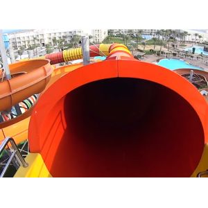 Commercial Tube Spiral Water Slide , Fiberglass Theme Park Water Slides