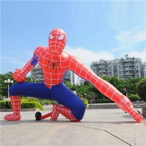Customized Tarpaulin Polyester Inflatable Spiderman Display for Advertising
