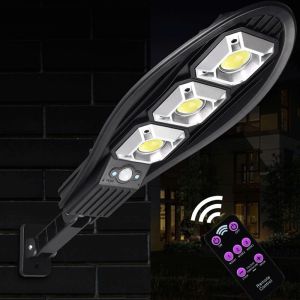 Outdoor 80lm 200w Solar Powered Road Lights PIR Motion Sensor Remote Control