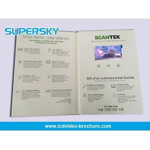 Customized Video In Print Brochure , Rechargeable LCD Video Business Cards