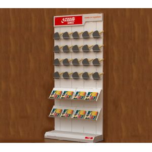 2200mm Table Tennis Sports Display Rack With Aluminum Alloy Slot Back Panel