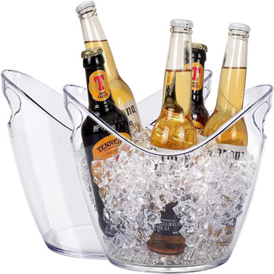 Buy Plastic Oval Storage Party Beverage 5 Liter Ice Buckets For Beer Bottle at wholesale prices