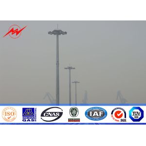 12 sides 40M High Mast Pole Gr50 material with round panel 8 lights