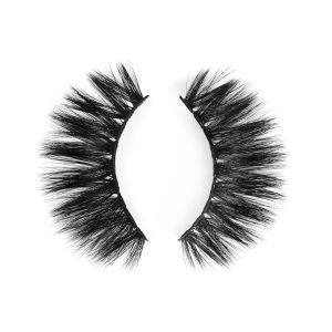 Reusable False 25mm Natural Silk Lashes With Packaging Box