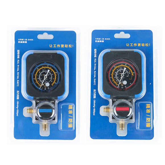 R134A Commercial Refrigeration Repair Parts Single Manifold Hvac Gauge Set