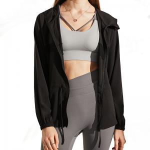 Quality Autumn Thin Women Athletic Hoodie Zipper Jacket Breathable for Running for sale