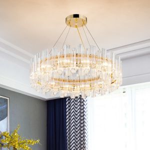 K9 Crystal E14 Luxury Pendant Lights Oval Shaped Ceiling Lights