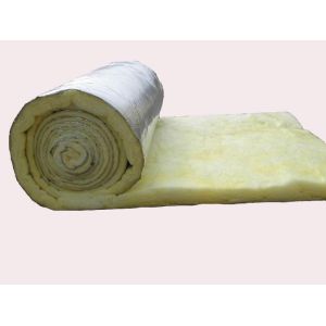 Yellow Glass Wool Thermal Insulation Blanket With Aluminum Foil Face