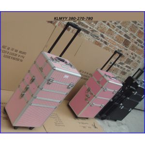 aluminum trolley vanity case with foldable drawers KLMYY380-270-780