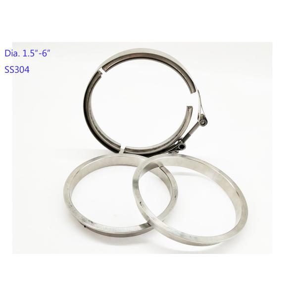 Buy 5 Inch Quick Release 19mm Width Stainless Steel Exhaust Clamps at wholesale prices