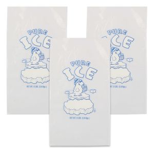 OEM ODM LDPE 8LB 5KG Ice Cube Plastic Bag Reusable With Drawstring