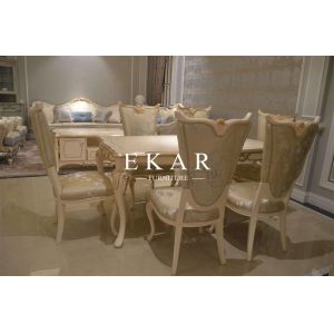 Latest Design Classic European Style High Back Wooden Dining Chair
