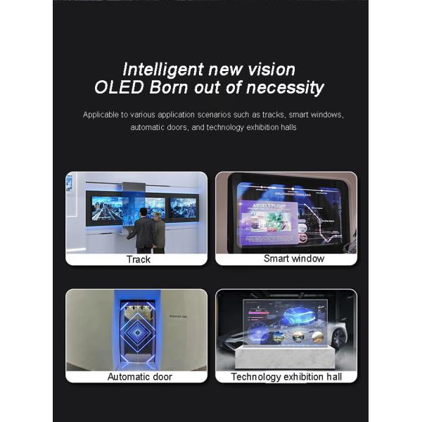 White 65 Inch Transparent OLED Display Commercial Use Translucent OLED