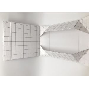 Fancy 7× 7 Chipboard Gift Boxes White Grid Printing Matt Lamination Surface