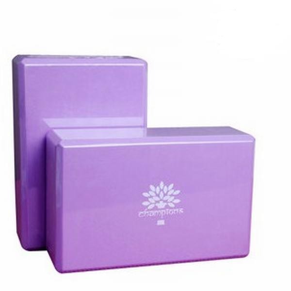 Buy Purple eva foam silk-screen logo printing yoga brock & bricks at wholesale prices