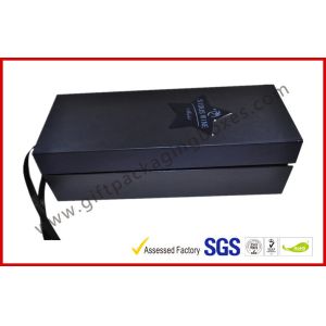 Embossed / Spot UV Square Wine Packaging Boxes , Customized Printed Magnetic