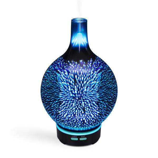Popular 3D Glass Natural Essential Oil Diffuser Color Changing Super Decorative