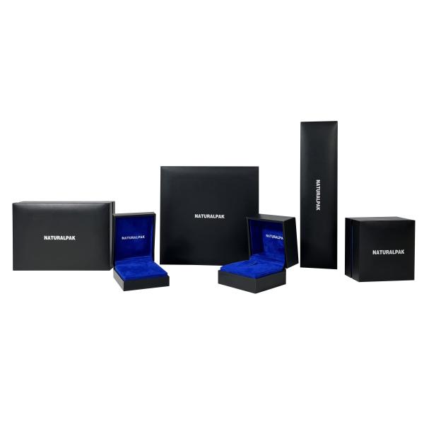 Buy Navy Luxury Jewelry Packaging Boxes Two Shades Blue Medium Size Gift Boxes With Lids at wholesale prices