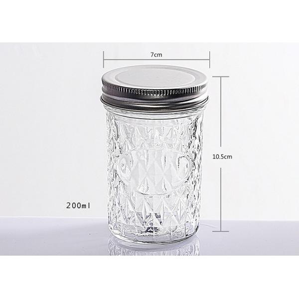 100ml 200ml 300ml clear glass jam jars glass mason jar with screw metal lids