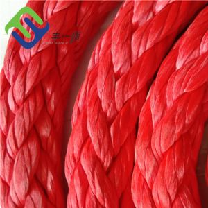 80mm Orange 12 Strand UHMWPE Rope Synthetic Braided Rope
