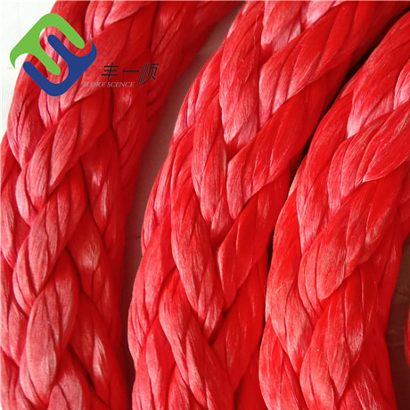 Buy 80mm Orange 12 Strand UHMWPE Rope Synthetic Braided Rope at wholesale prices