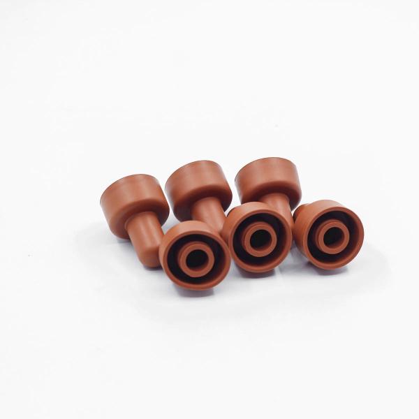 Brown Rubber Silicone Stopper 70 Shore 80 Shore Rubber Plug Laboratory