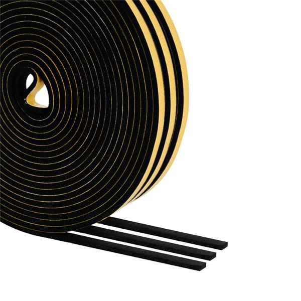 High Density Foam Weather Stripping For Insulating Door Frame Window Soundproof Self Adhesive