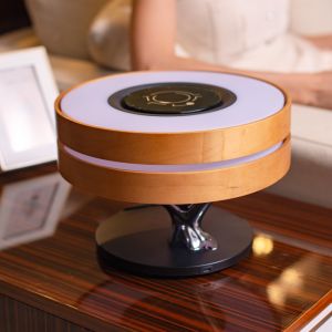 2700K Tree Desk LED Night Lamp 10W Wireless Charger Double Music Speaker