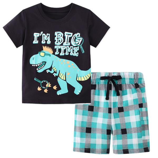Buy Summer Boy Children'S Outfit Sets Cartoon Printing at wholesale prices