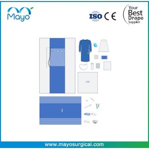Customized Complex Surgical Cerebral Angiography Pack With Drape 4 Hole